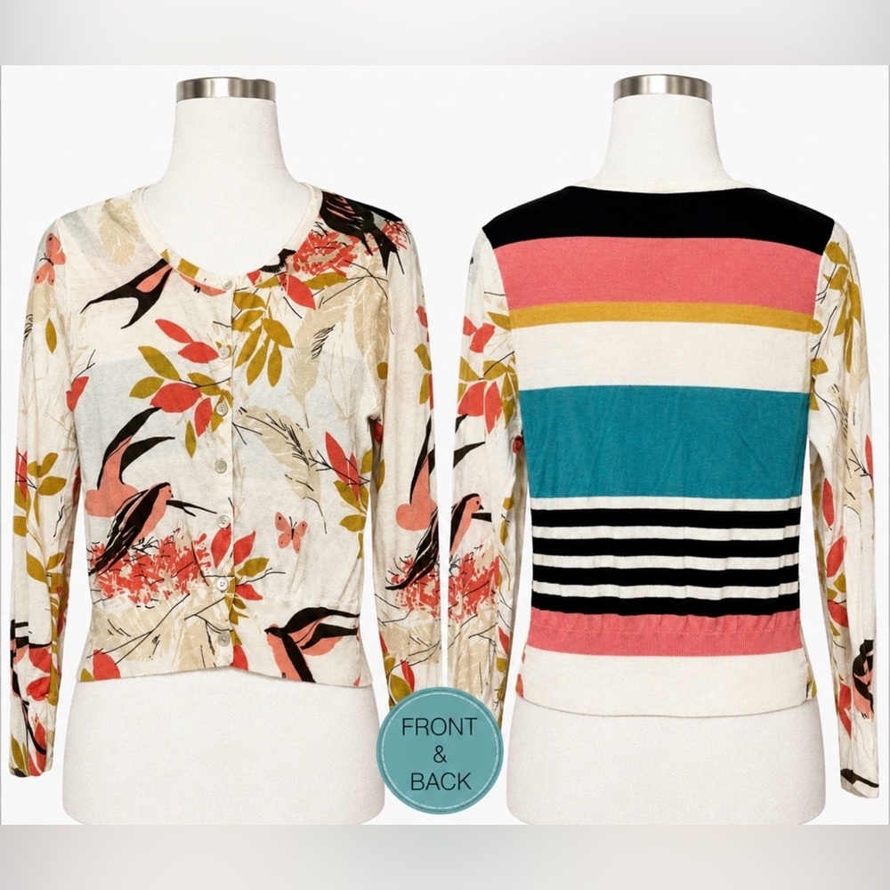 Charlotte Tarantola Floral Cardigan Sweater Whimsigoth‎ Fairy Grunge Small